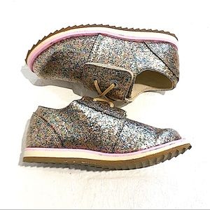 Wonder Nation Girl Glitter Laced-up Velcro Slip-On